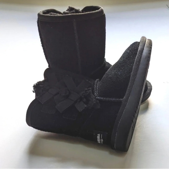 UGG Koolaburra Girls Winter Black Boots - Picture 1 of 6